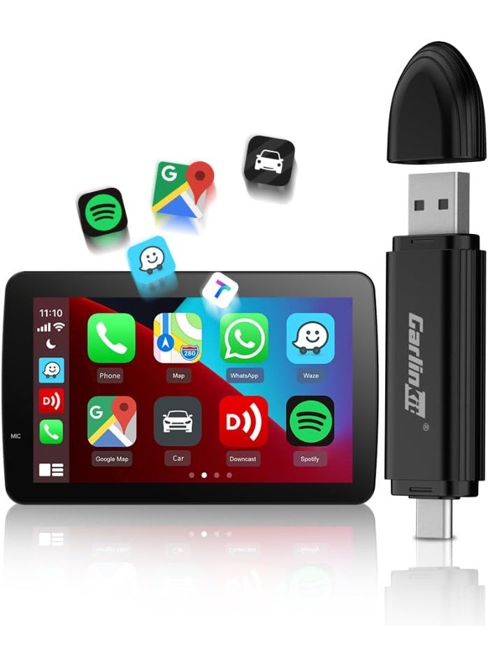 Carlinkit MINI SE Upgraded Wireless CarPlay Adapter - Ultra-Compact Dongle - Fast & Stable Connection - Supports Siri Voice Control - For Factory Wired CarPlay Cars (2015-Now) - Image 1